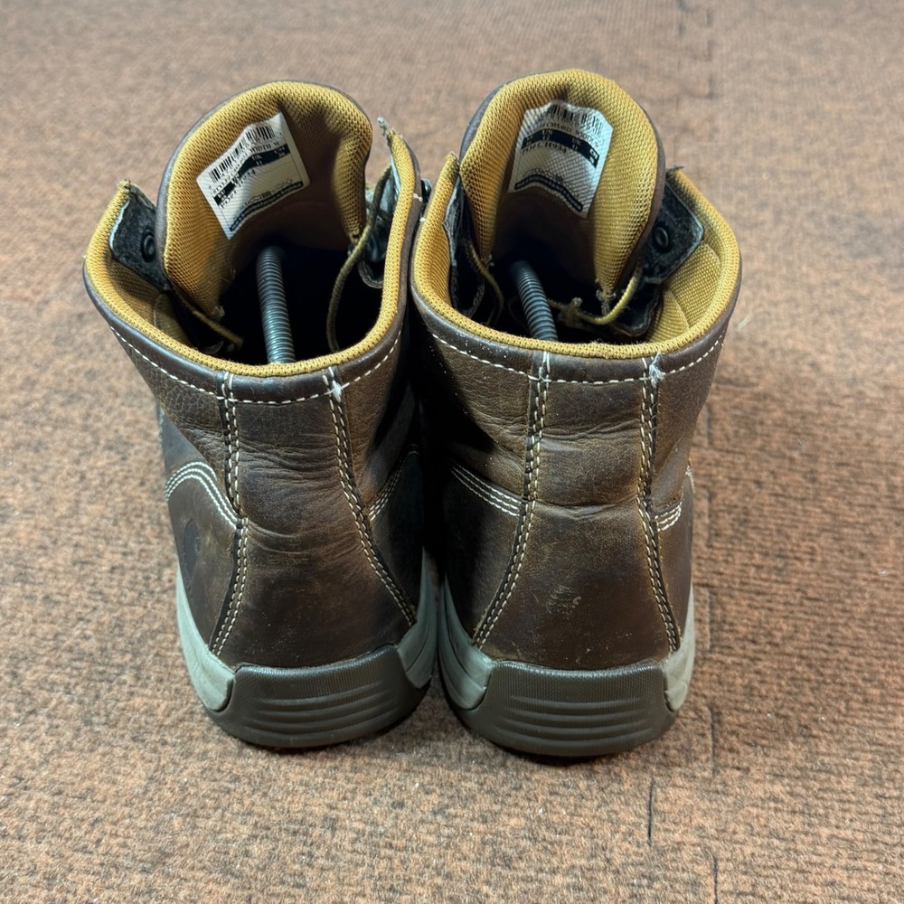 Carhartt Men Lightweight Wedge Chukka Work Boots Brown Leather Size 12W CMX4023 - Picture 4 of 10